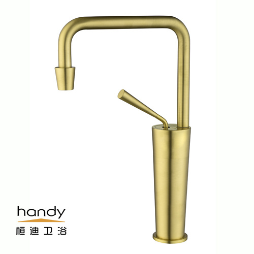 Bathroom Basin Golden Finish Brass Faucet