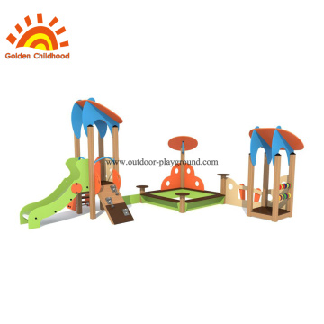 Peralatan Slide Dan Sandbox Outdoor Playground HPL