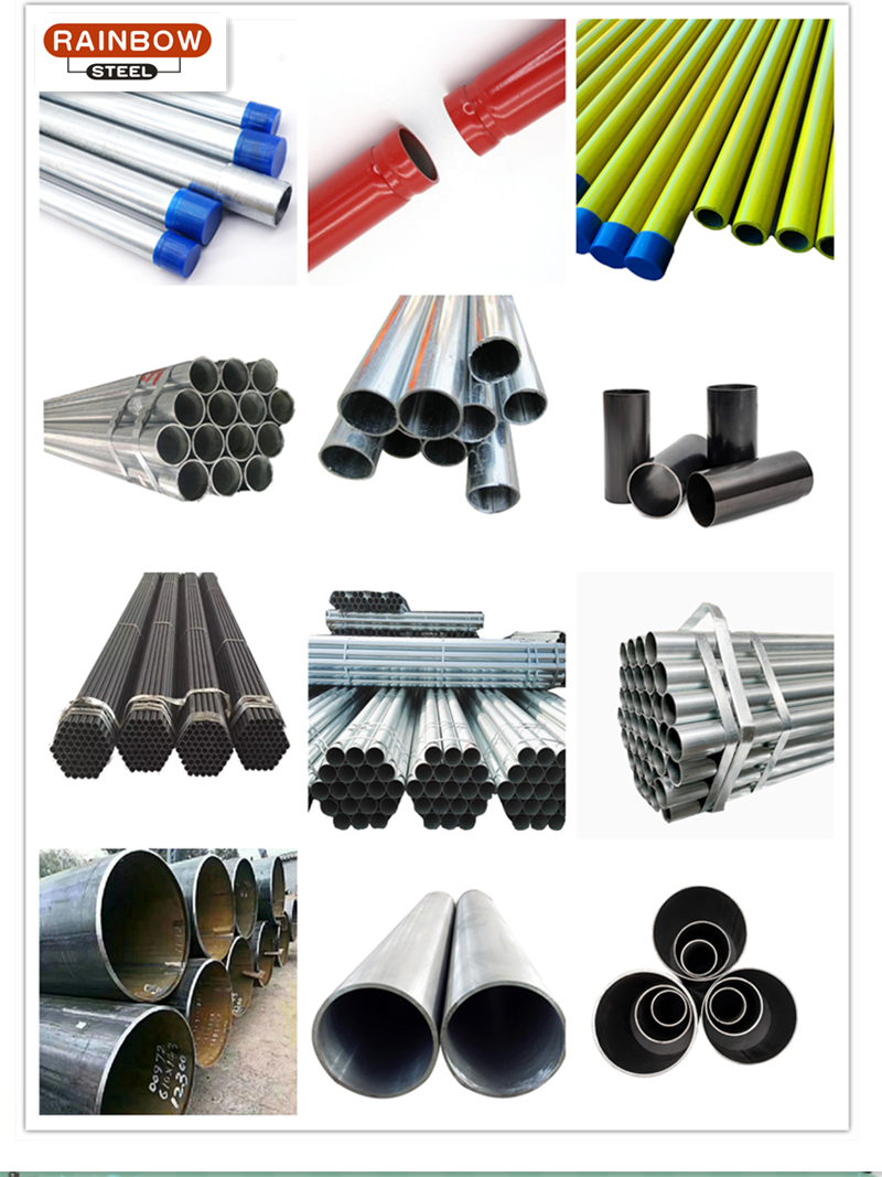 Factory price iron pipe hot dip galvanized carbon pipe gi black steel pipe and tube