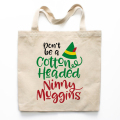 Προσαρμοσμένη τυπωμένη βιολογική ψώνια μικρή τσάντα για τα Χριστούγεννα