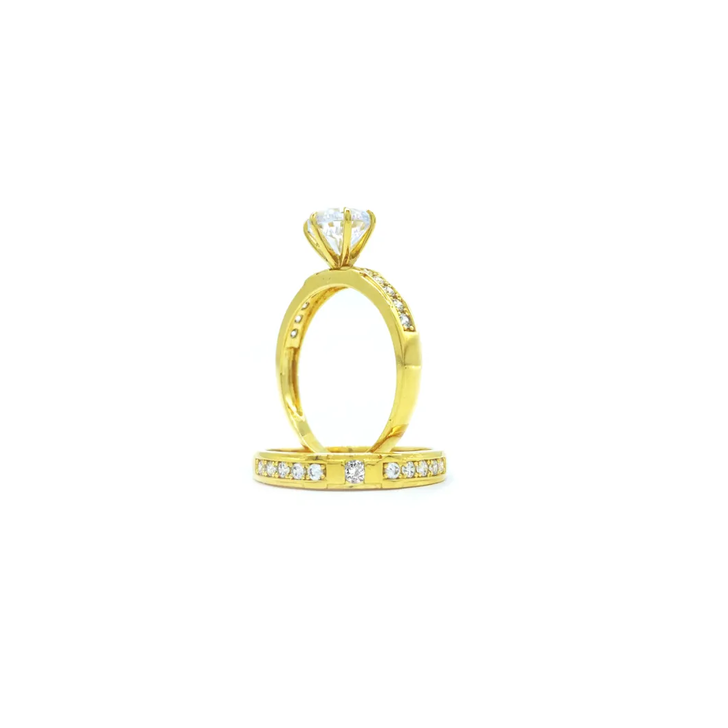 925 Silver/18K 10K 14K Solitaire Ring for Female