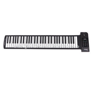 Electronic black roll-up pianos for adult