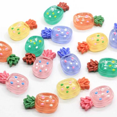 Mooie Mini Ananas Vruchten Charms 100 stks / zak Voor Meisjes Haar Kleding Accessoires Telefoon Shell DIY Spacer