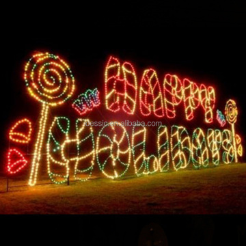 Peace on Earth 2D Rope Light Sign for Commercial Christmas Decoration