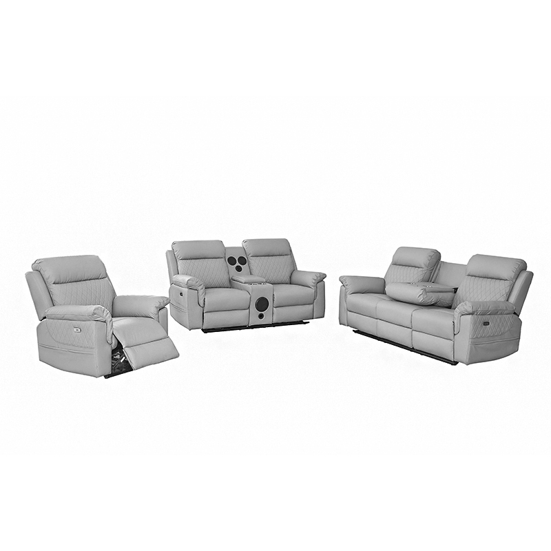 Power Reclining Genuine Leather Sectional Sofa