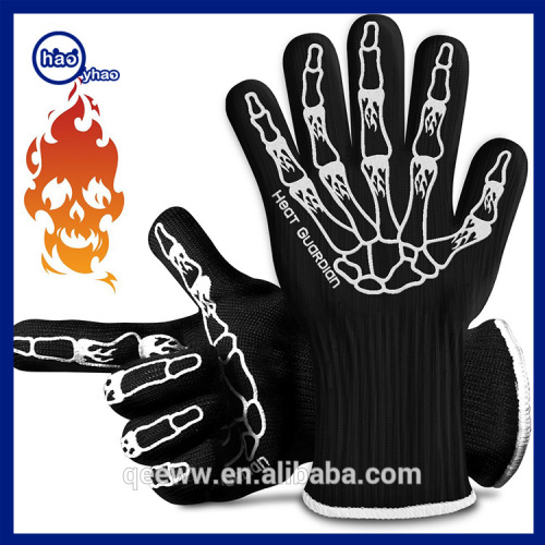 Yhao Wholesale Aramid Heat Resistant BBQ Gloves Silicone BBQ Gloves Cooking Gloves