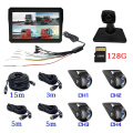 10.1 inch 4 channel vehicle monitor system with 2.5D touch/BSD /Starlight Night Vision/360°Video/Loop Record