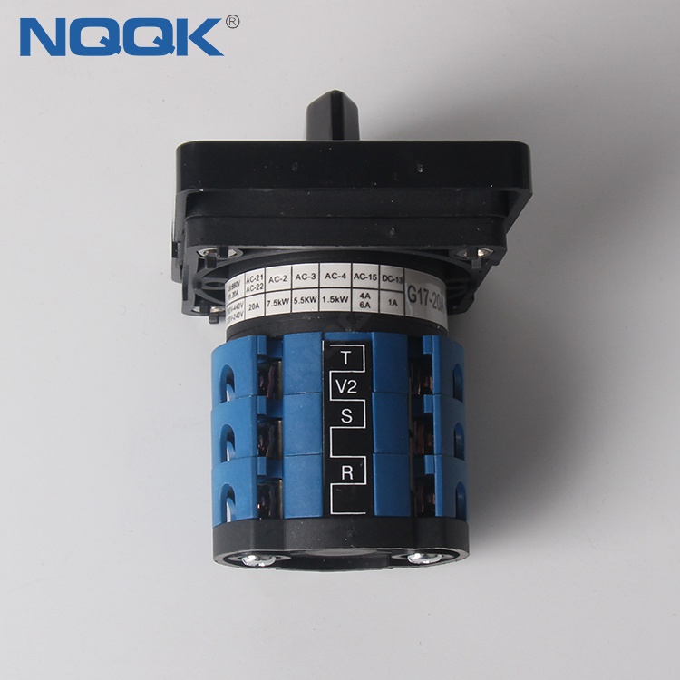 G17-20A 20A 3 phase 4 wire voltmeter 240vac universal Changeover Rotary Cam Switch