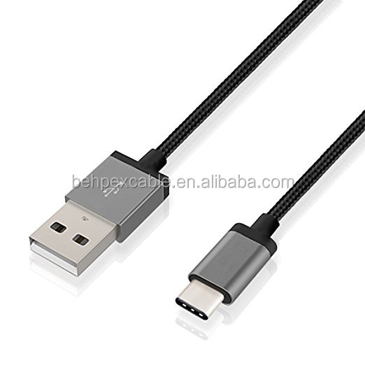 USB Type C Cable,2m Nylon Braided USB Type C Charger Cord with Reversible Connector