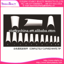 100 pcs popular and good quality half cover nail tips white French Acrylic Artificial False Nails tips