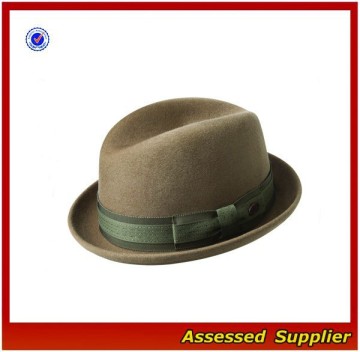 XJ0778/Wool felt fedora / felt fedora hat wool hat