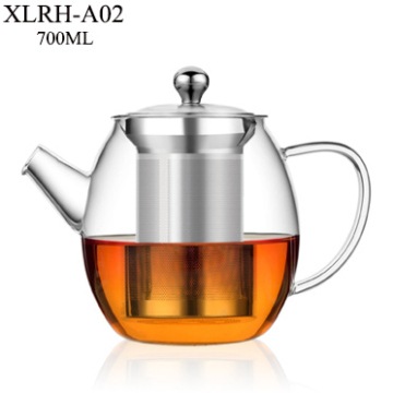 Borosilicate Glass Teapot Glass Teapot with Infuser Heat Resistance Glass Coffee Teapot
