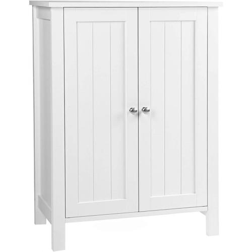Modern Bathroom Multiple Storage Cabinets Large Space White