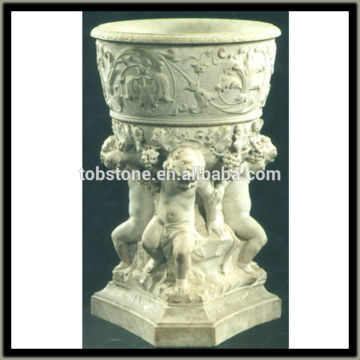 Large garden travertine planter