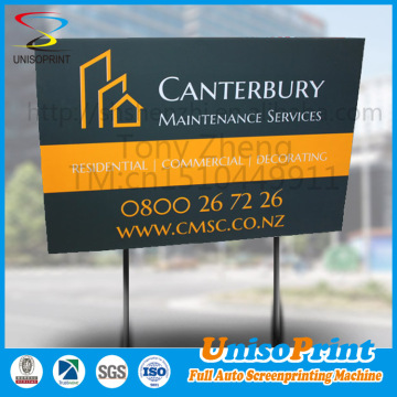 directly printing images pp/pvc/abs/ps sign plastic sign post
