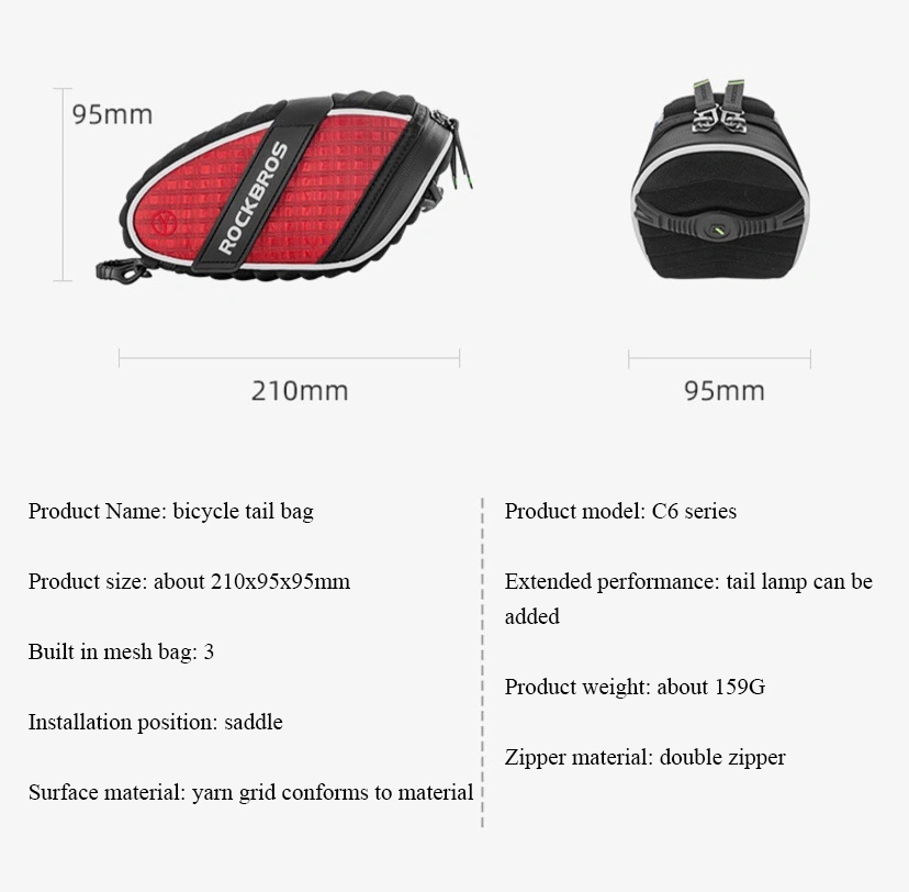 2021 High Quality Hot Sale Bicycle Bicycle Travel Saddle Bag Riding Saddle Bag