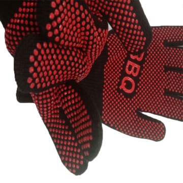 Hoge-temperatuur resistente BBQ-handschoenen siliconen gecoat