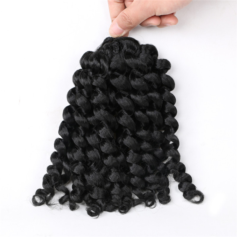 Ringlet Jumpy Wand Curl Crochet Braids Bouncy Jamaican Twist 8inch 20roots