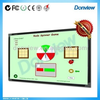 Aluminum frame touch sensitive interactive whiteboard