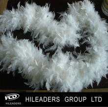 White Color Turkey Feather Chandelle Boa