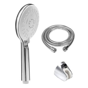 Wall fixed rubber-nozzle round top shower water rainfall skin care mineral shower head