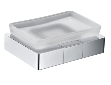 Rectangular glass soap dish is durable and beautiful