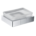 Rectangular glass soap dish is durable and beautiful