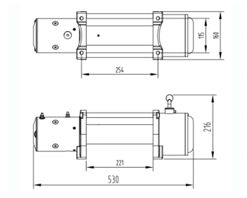 13500lbs Electric Powerful 12V & 24V Winch with Remote Control