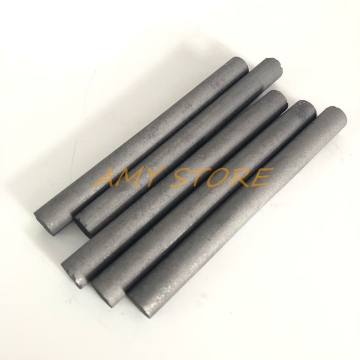 5pcs Black Carbon Rod 99.99% Graphite Electrode Cylinder Rods Bars Length Diameter 100 x 10mm