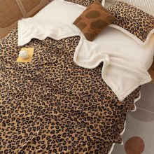 2024 Pink Leopard Print Animal Throw Blanket for Home Decor