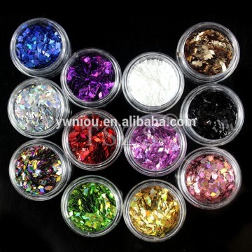 12Pcs Colors 2mm Laser Diamond Paillette Acrylic Nail Art sequins Decoration