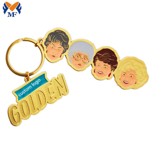 ของขวัญ Custom Golden Girls พวงกุญแจโลหะ