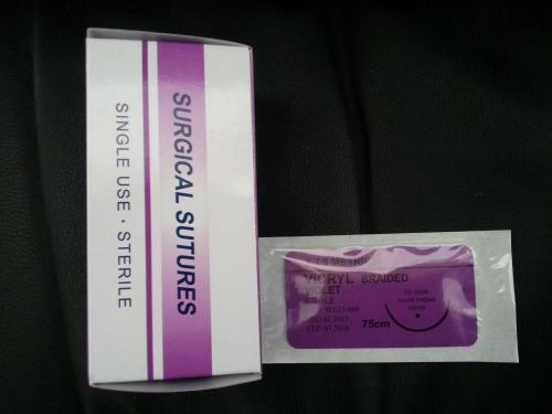 Vicryl Suture ทำจากซิลิโคนที่ได้รับการยอมรับจาก CE ISO