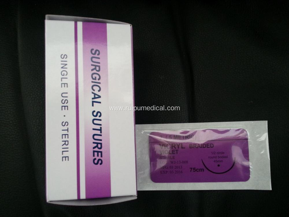 Synthetic Absorbable Surgical Vicryl Suture CE ISO Approved