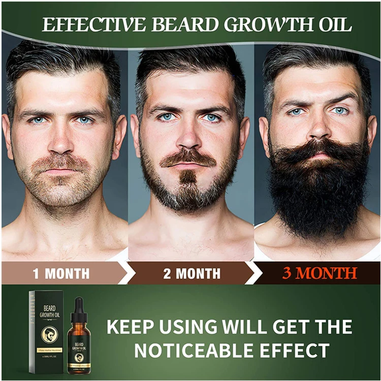 OEM/ODM Natural Plant Nourishing Moisturizing Formula Beard Growth Oil