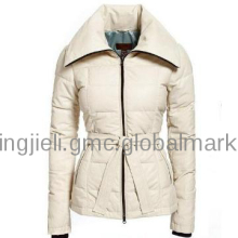 Female goose down jacket leather jacket