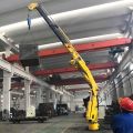 OUCO custom 2T6M folding arm telescopic marine crane, small ship deck crane, easy to operate