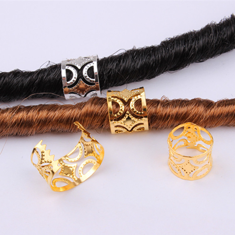 Hair Jewelry Rings Decorations Pendants Aluminum Dreadlocks Beads Metal Cuffs Hair Decorations Rings Accessories