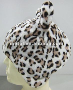 animal winter hat/leopard color hat/fashion baby hat