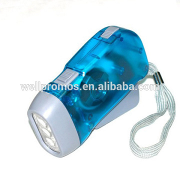 plastic hand crank flashlight dynamo