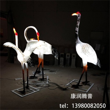 Outdoor Red-crowned Crane Landscape Lights