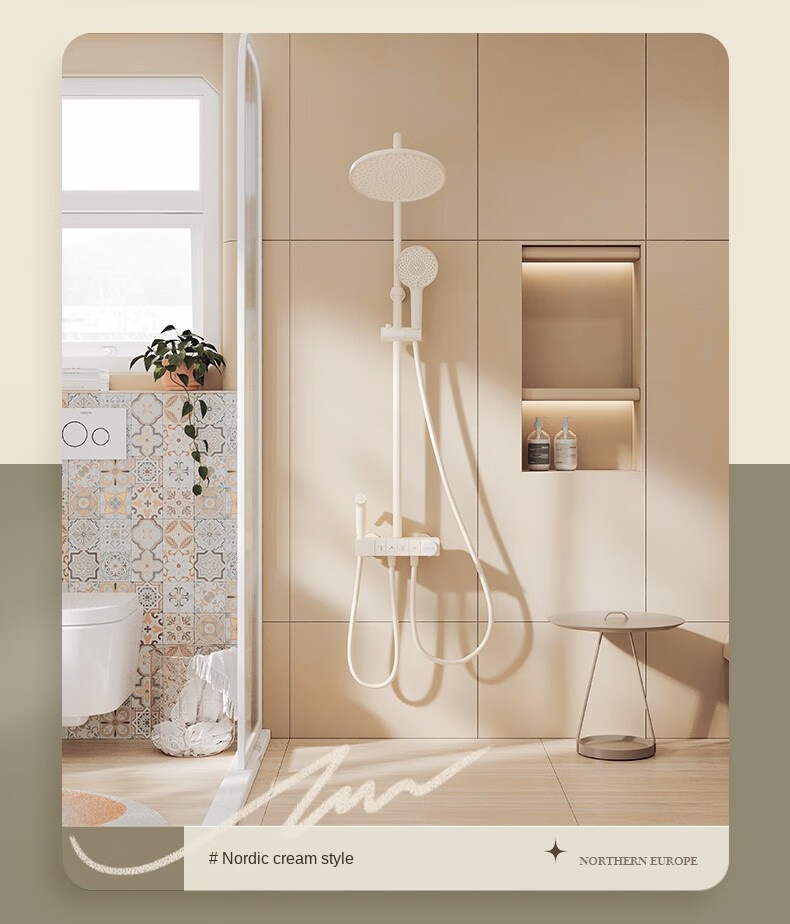 four function brass shower