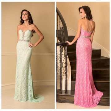 long lace formal evening sleeveless dress prom patterns