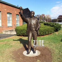 Garden decoration famous bronze thomas edison statue sculpture