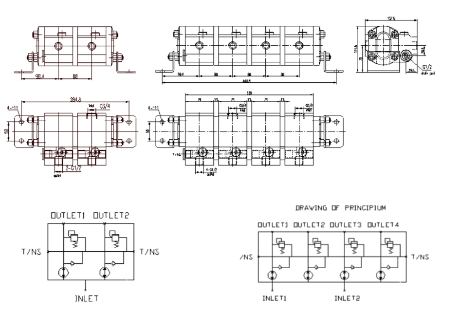 Group 2 Hydraulic Gear Flow Divider