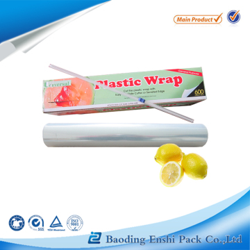 cutting dispenser pe film wrap factory direct sale with color box