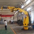 OUCO custom 2T6M folding arm telescopic marine crane, small ship deck crane, easy to operate