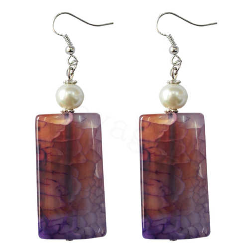 Natural Gemstone Agate Earring