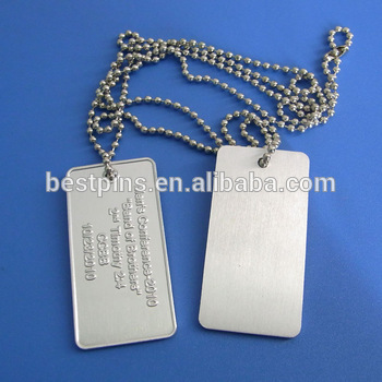 High quality embossed custom metal aluminum dog tags