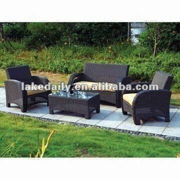 Luxury wicker furniture with waterproof cushion